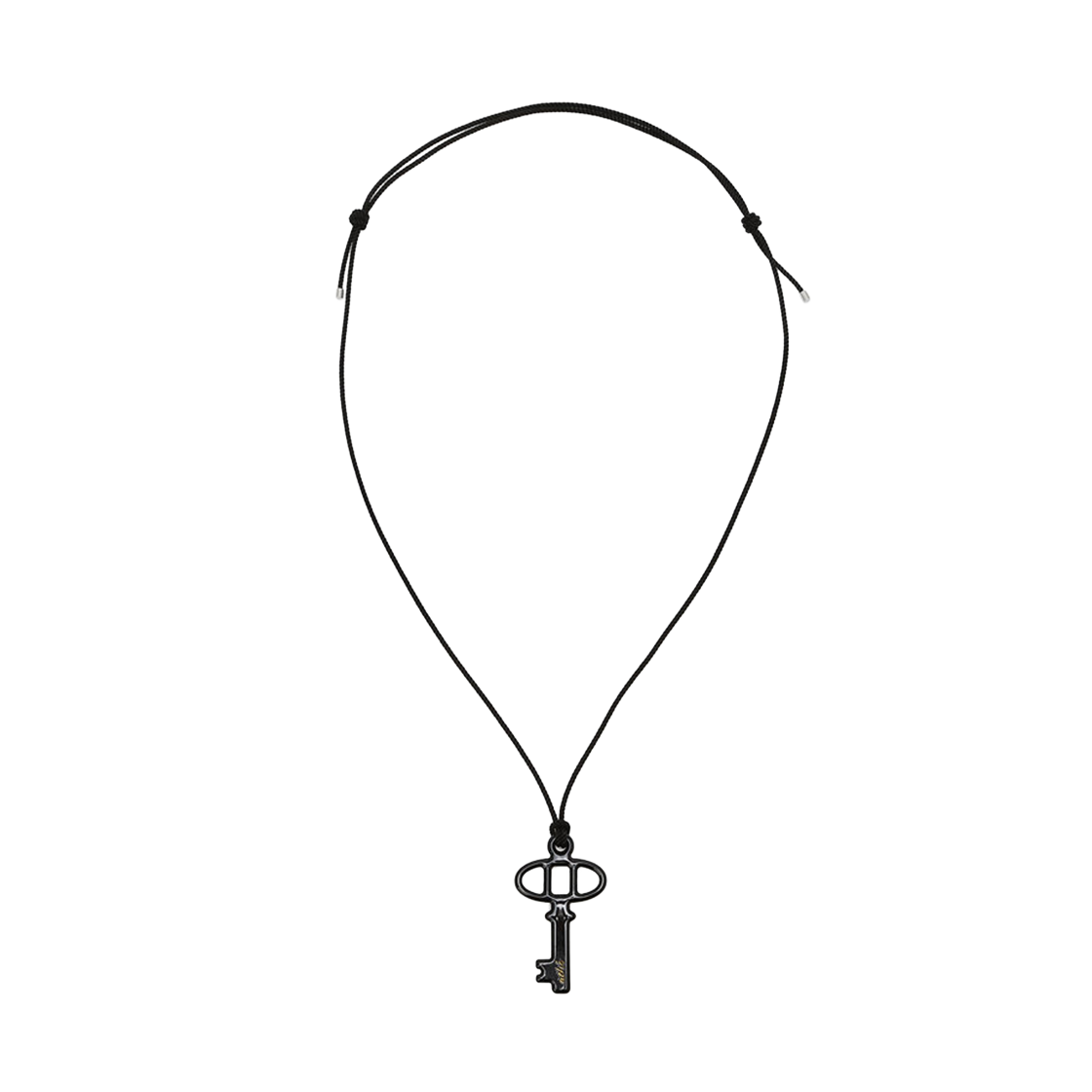AAHO6E730BK Athe Vanessabruno Acc Double A Black Key Necklace & Keyring Charm  Black