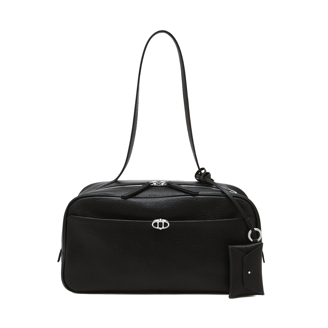 AABA6F270BK Athe Vanessabruno Acc Fidele Black Leather Fidele Shoulder Bag M  Black