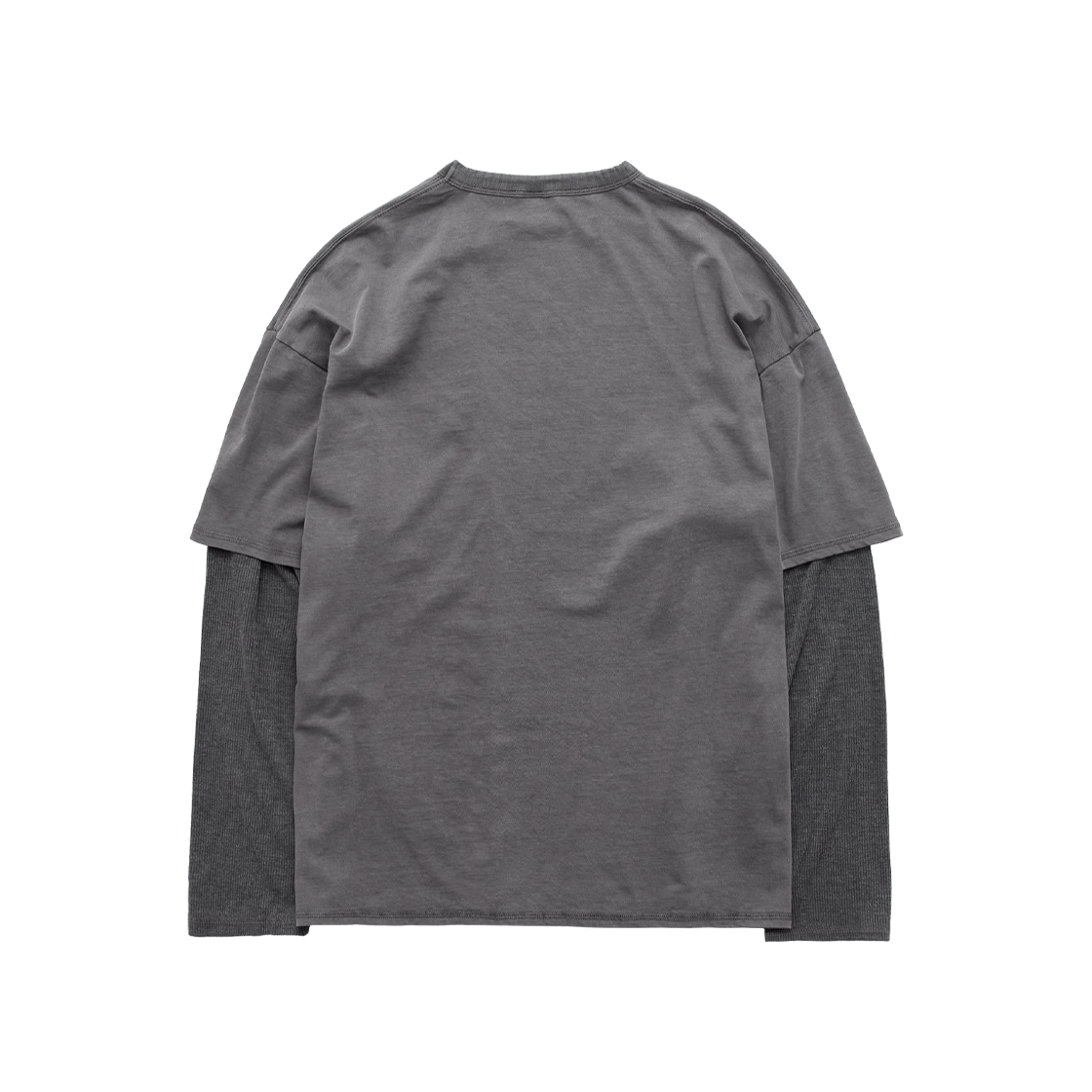 폴리테루 레이어드 롱 슬리브 (커버 스티치) 더스티 핑크(Polyteru Layered Long Sleeves (Cover Stitched) Dusty Pink) - 2