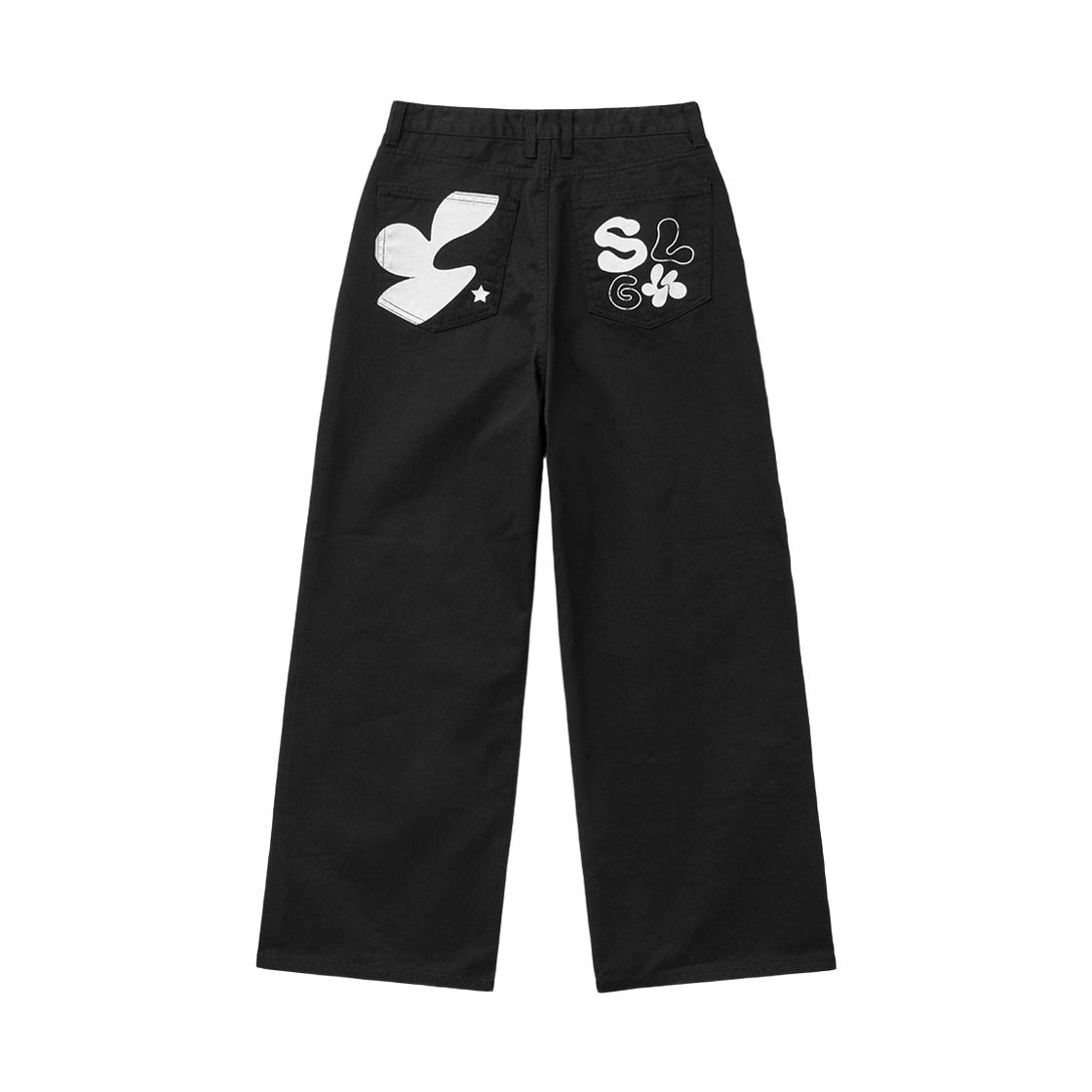 슬릭글로우 심볼 프린팅 코튼 팬츠 블랙(SLEEKGLOW Symbol Printing Cotton Pants Black) - 1