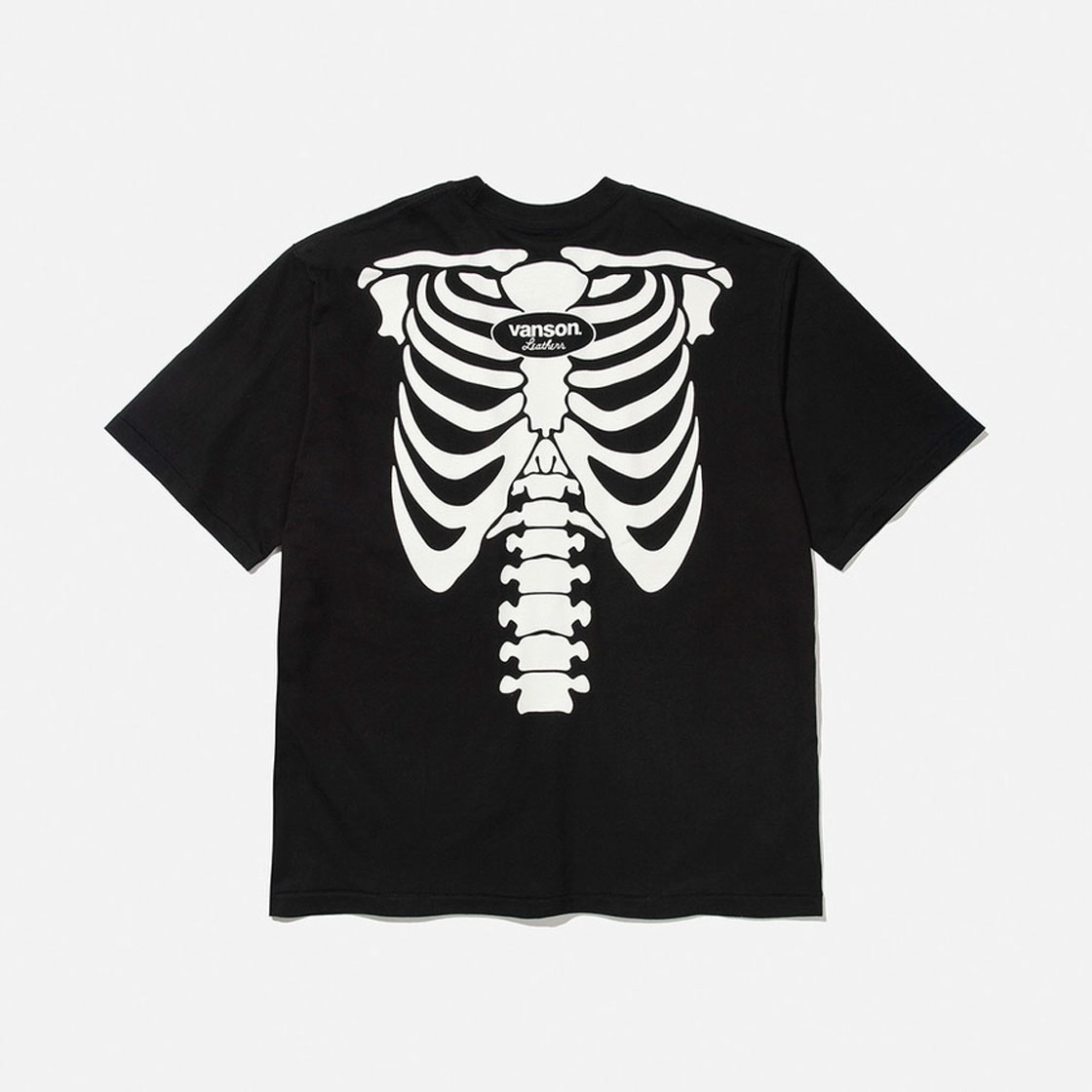벤슨 레더 스켈레톤 스타일 본 티셔츠 / 블랙(Vanson Leathers Skeleton Style Bone T-Shirt / Black) - 2