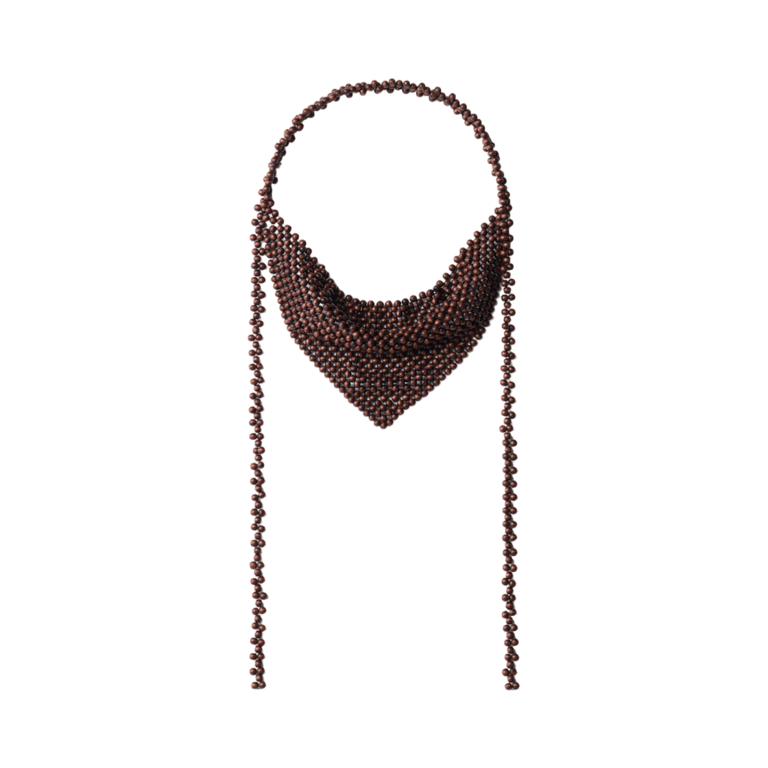 르메르 우든 비즈 반다나 네클리스 다크 브라운(Lemaire Wooden Beads Bandana Necklace Dark Brown) - 1