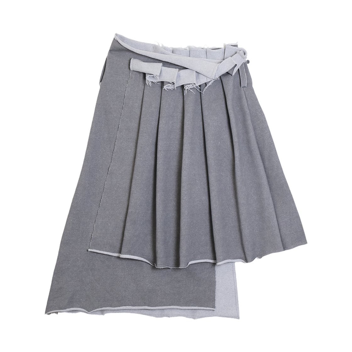 키코지 스터드 플리츠 스커트 그레이(kikozy Stud Pleated Skirt Grey) - 1