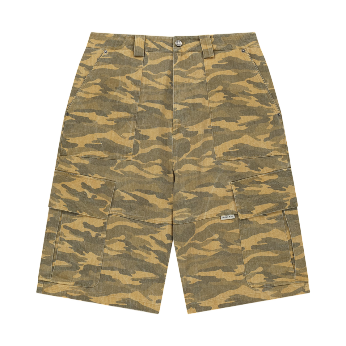 마뗑킴 카모플라주 카고 버뮤다 팬츠 카멜(Matin Kim Camouflage Cargo Bermuda Pants In Camel)