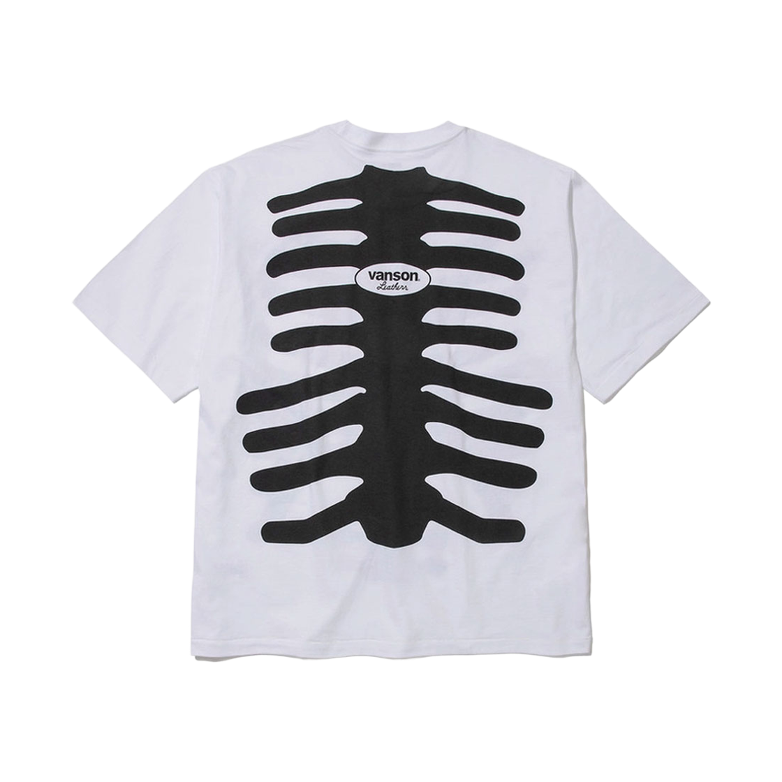 벤슨 레더 카툰 스타일 본 티셔츠 / 화이트(Vanson Leathers Cartoon Style Bones T-Shirt / White) - 2