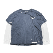 Hommless VTG Layered Waffle LS Washed Blue