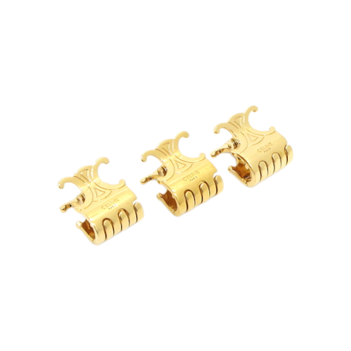 셀린느 460IB6ZAS 트리옹프 금장 헤어클립 3P 세트aa63010(Celine Triomphe Gold Hair Clip Set (3 Pieces))