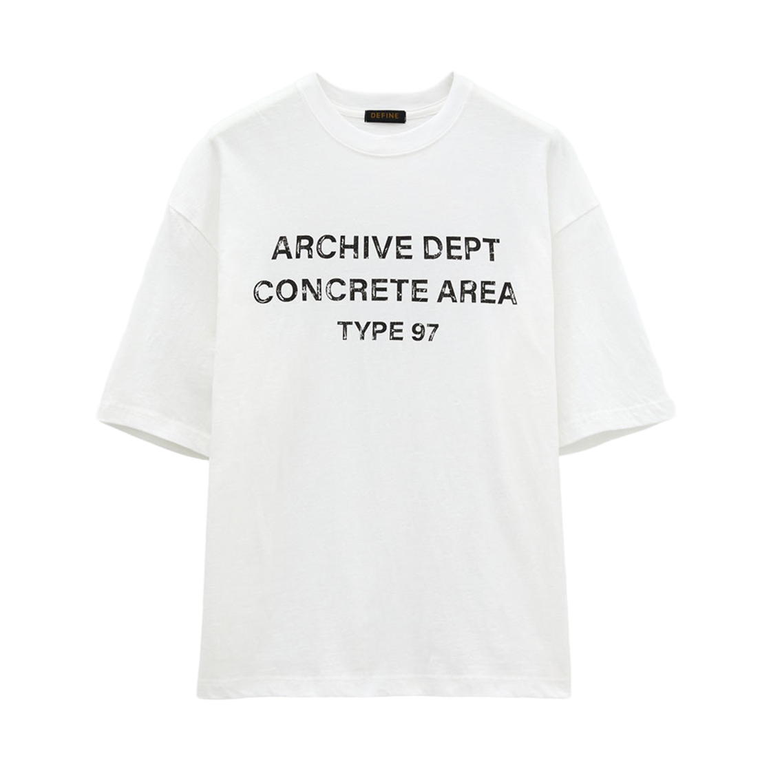 디파인 빈티지 아카이브 하프 티셔츠 스톤 화이트(DEFINE Vintage Archive Half T-Shirt Stone White)
