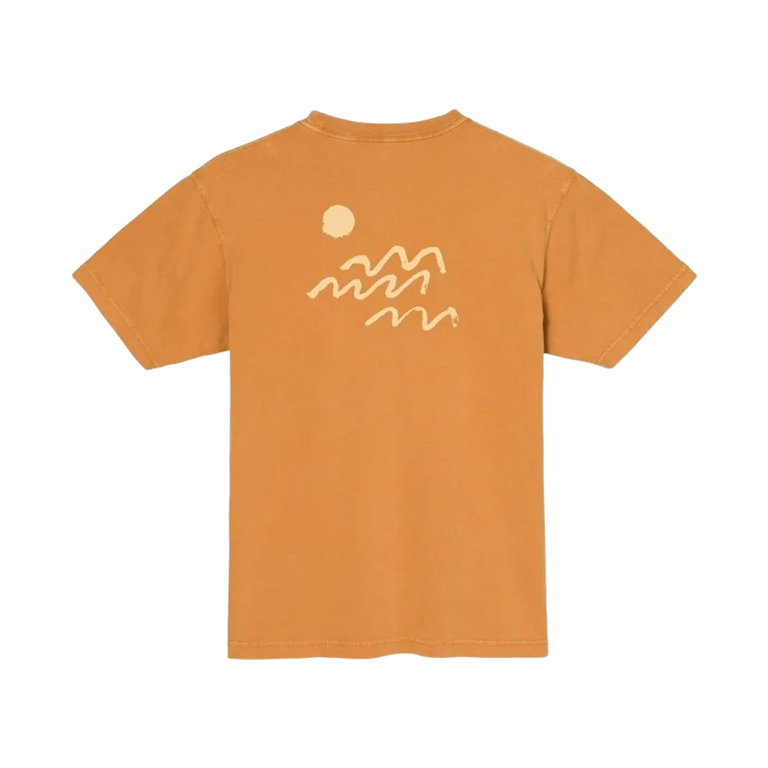 2104845 Montbell Washed Out Cotton Evening Waves T-Shirt Orange