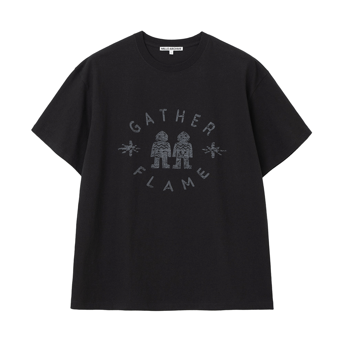 밀로 아카이브 게더 플레임 티셔츠 블랙