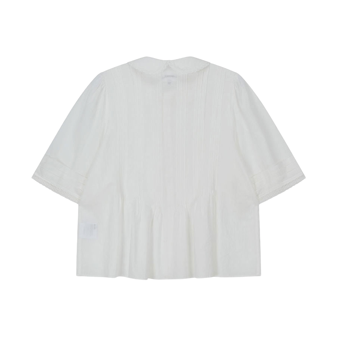 비자비 하프 슬리브드 핀턱 블라우스 화이트(VIS A VIS Half Sleeved Pintuck Blouse White) - 2