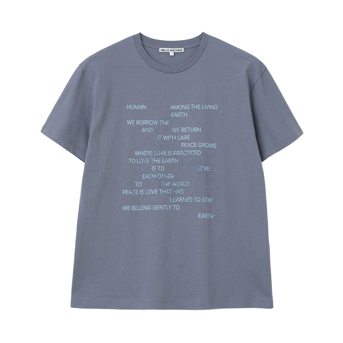 밀로 아카이브 리빙 트레이스 티셔츠 블루 그레이