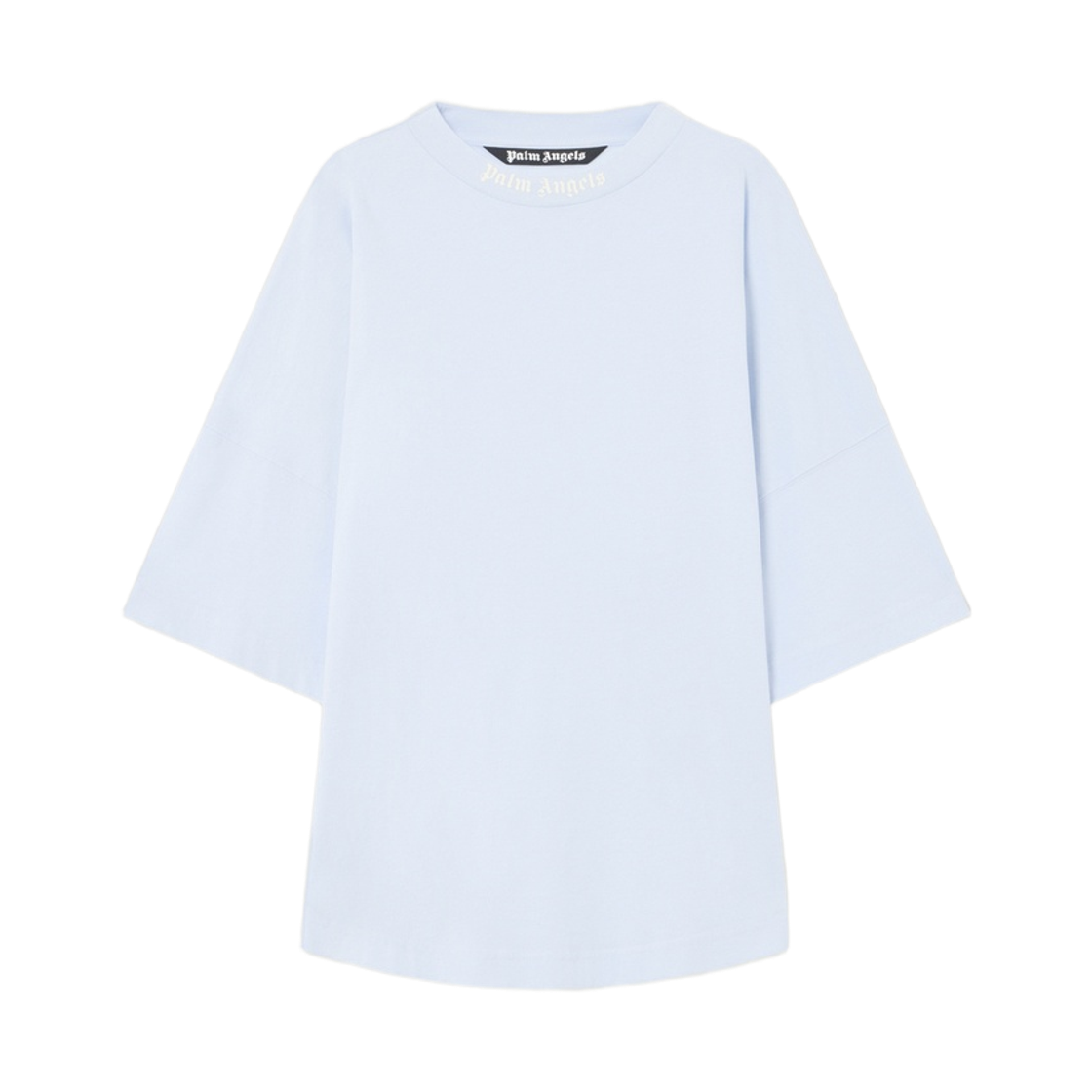 팜엔젤스 클래식 로고 오버 티셔츠 - 베이비 블루 화이트(Palm Angels Classic Logo Over Tee - Baby Blue Off White)