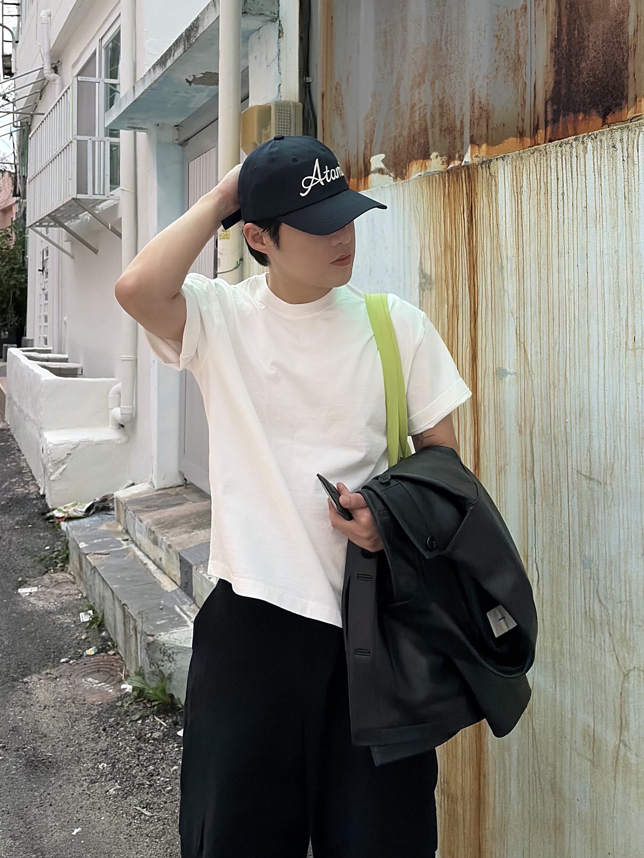 noun Washed Cargo Pants Black 착용 스타일 - 1