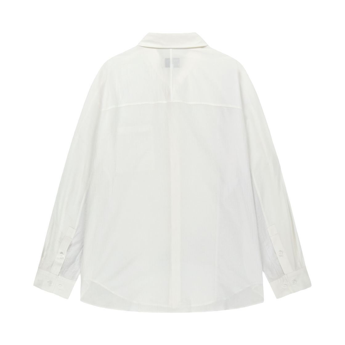 마뗑킴 믹스드 패널 오버 핏 셔츠 화이트(Matin Kim Mixed Panel Over Fit Shirt In White) - 2