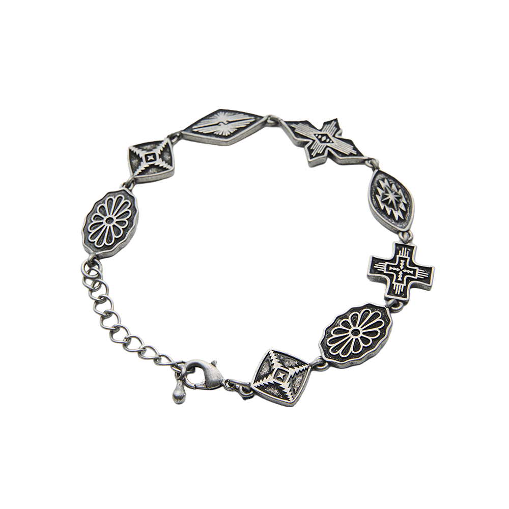 오가프 믹스 심볼 브레이슬릿 앤틱실버(OGARP Mix Symbol Bracelet Antiquesilver)