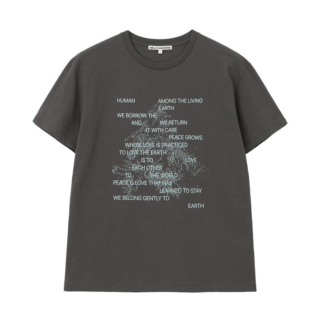 밀로 아카이브 리빙 트레이스 티셔츠 차콜