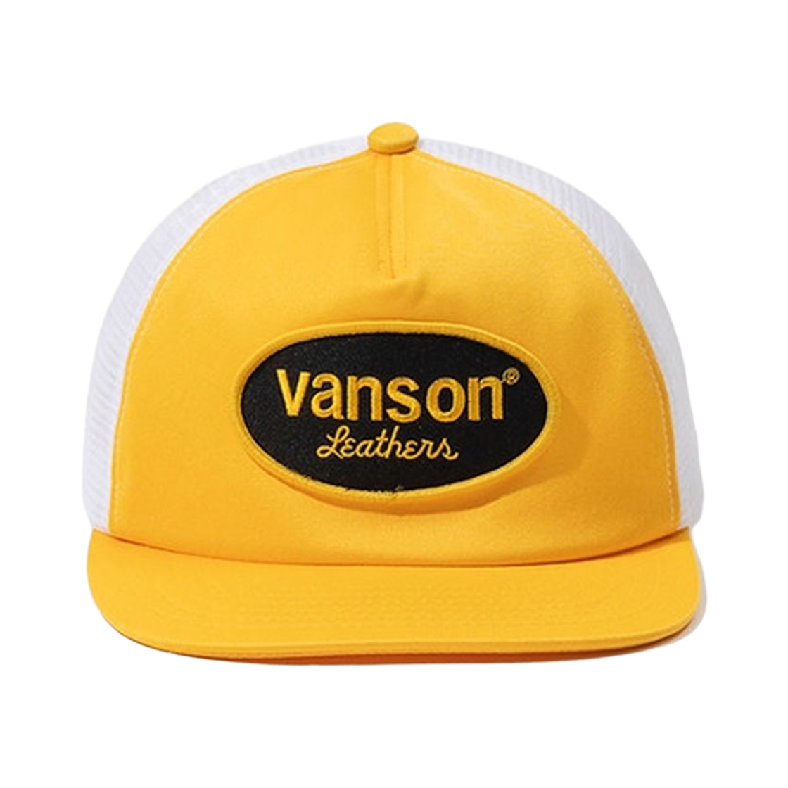 벤슨 레더 오발 로고 빈티지 메쉬 캡 / 옐로우&화이트(Vanson Leathers Oval Logo Vintage Mesh Cap / Yellow & White)