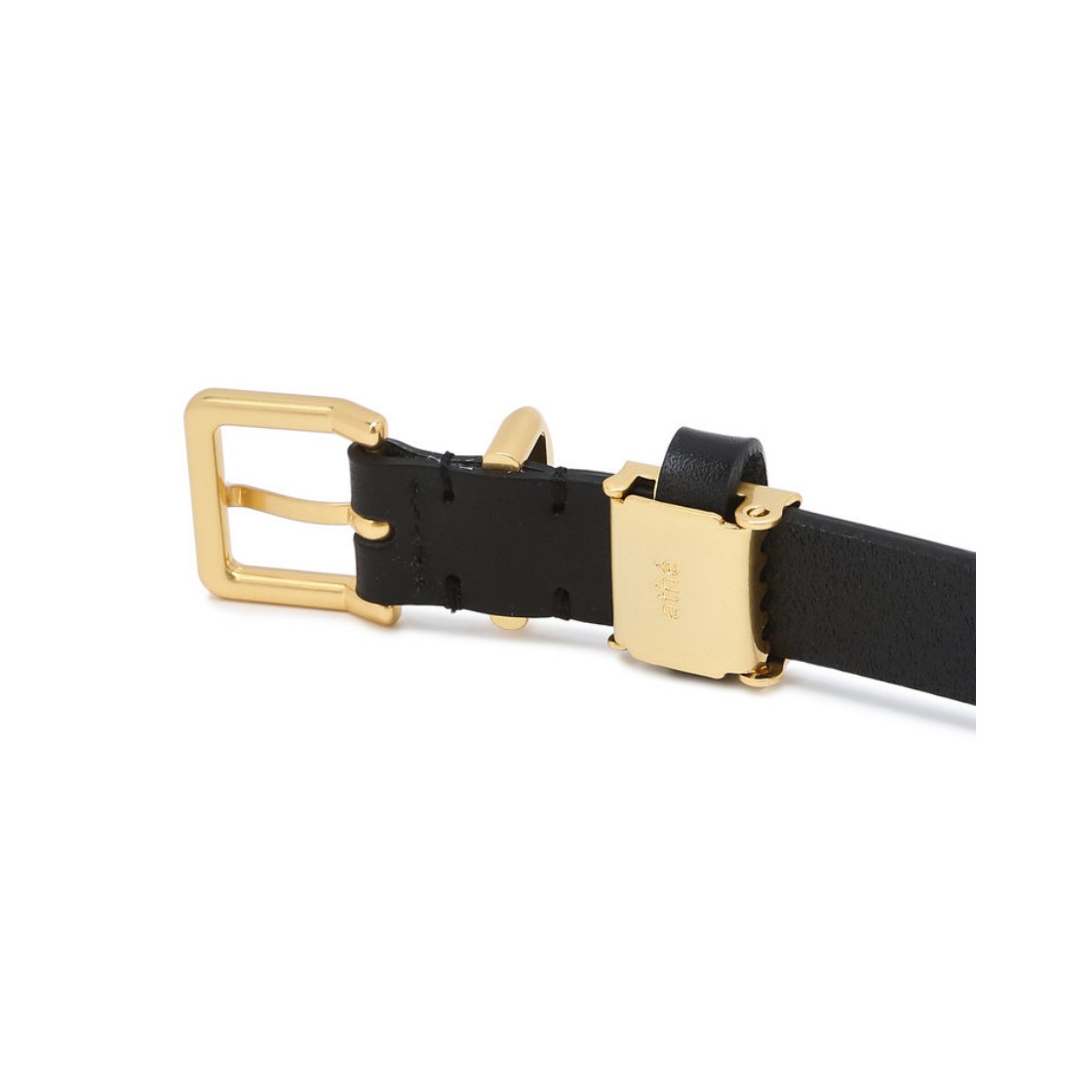 아떼 바네사브루노 액세사리 블랙 사각 버클 가죽 벨트 AABE6F026BK 블랙(Athe Vanessabruno Acc Black Square Buckle Leather Belt Black) - 2