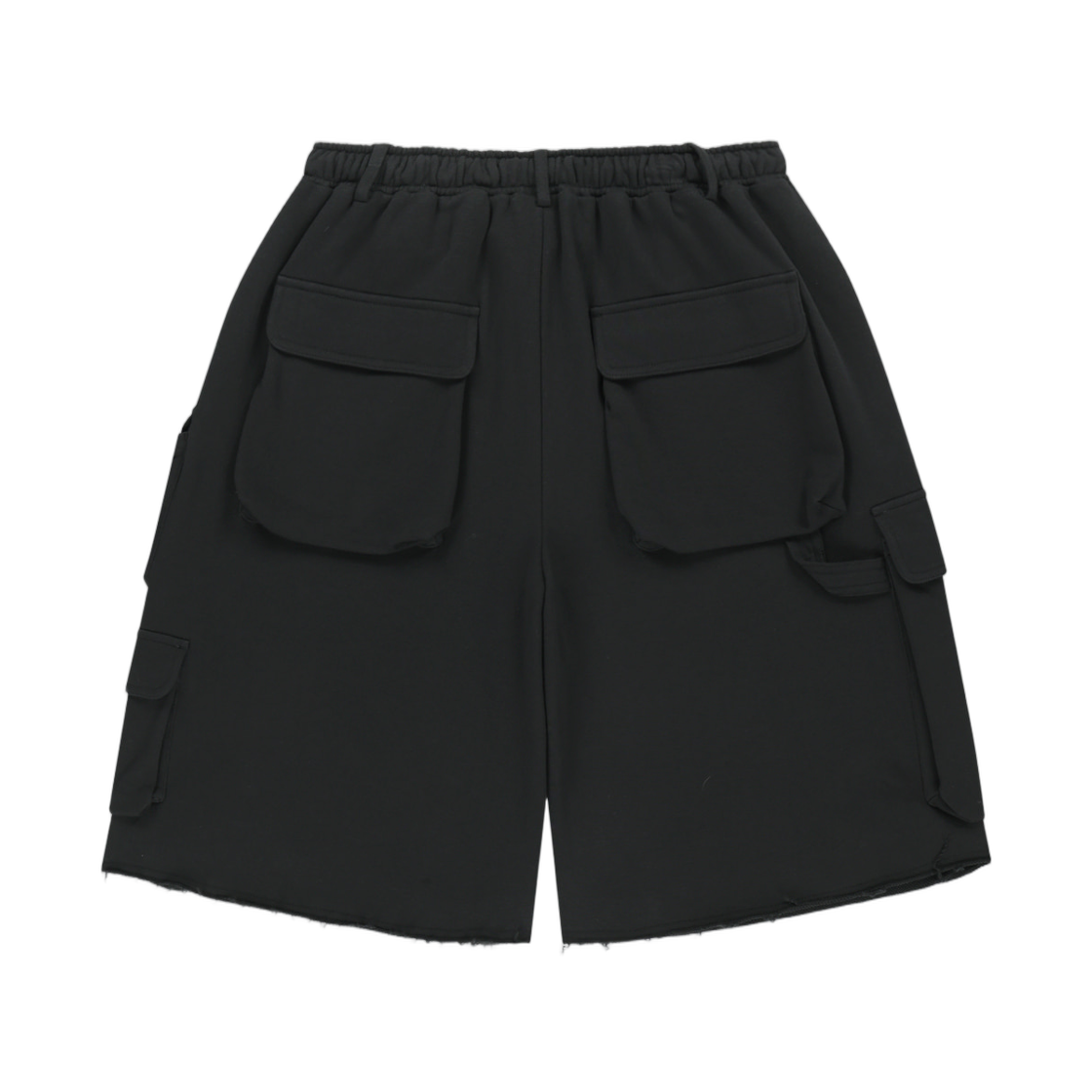 (W) 마뗑킴 테리 유틸리티 포켓 버뮤다 팬츠 블랙((W) Matin Kim Terry Utility Pocket Bermuda Pants In Black) - 2