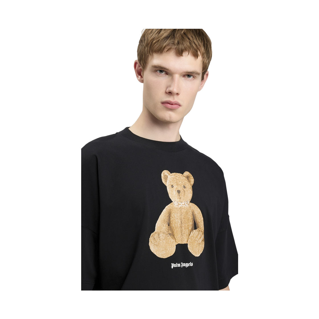 팜엔젤스 베어 오버 티셔츠 - 블랙 브라운(Palm Angels Bear Over Tee - Black Brown) - 5