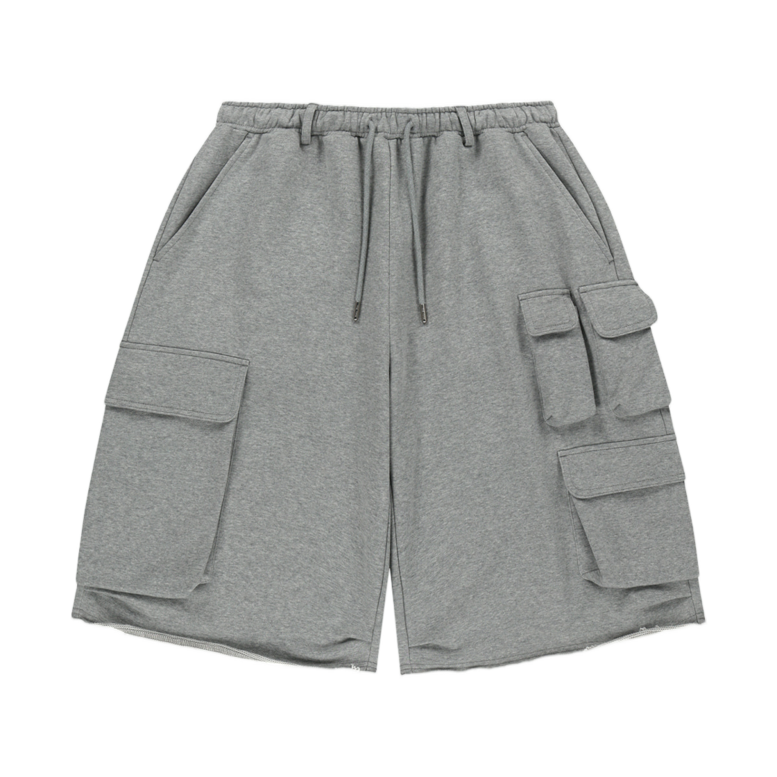 (W) 마뗑킴 테리 유틸리티 포켓 버뮤다 팬츠 그레이((W) Matin Kim Terry Utility Pocket Bermuda Pants In Grey)