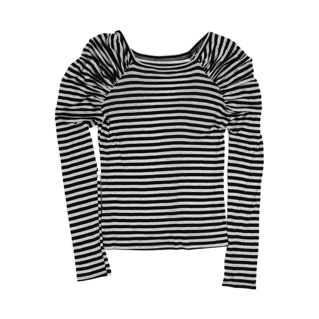키코지 셔링 롱 슬리브 탑 스트라이프(kikozy Shiring long sleeve top Stripe) - 1