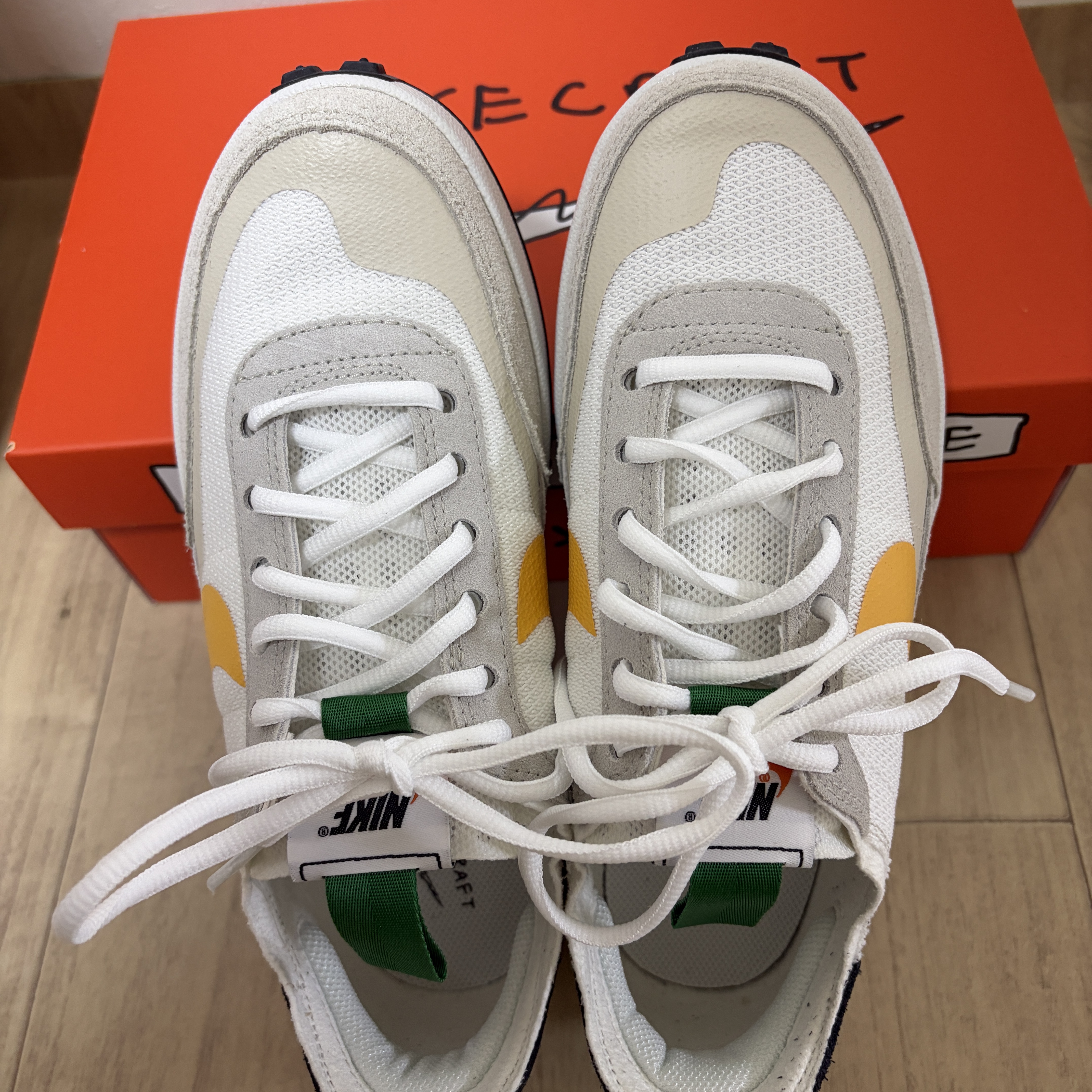 Nike x Tom Sachs General Purpose Shoe Pine Green University Gold 착용 스타일 - 1