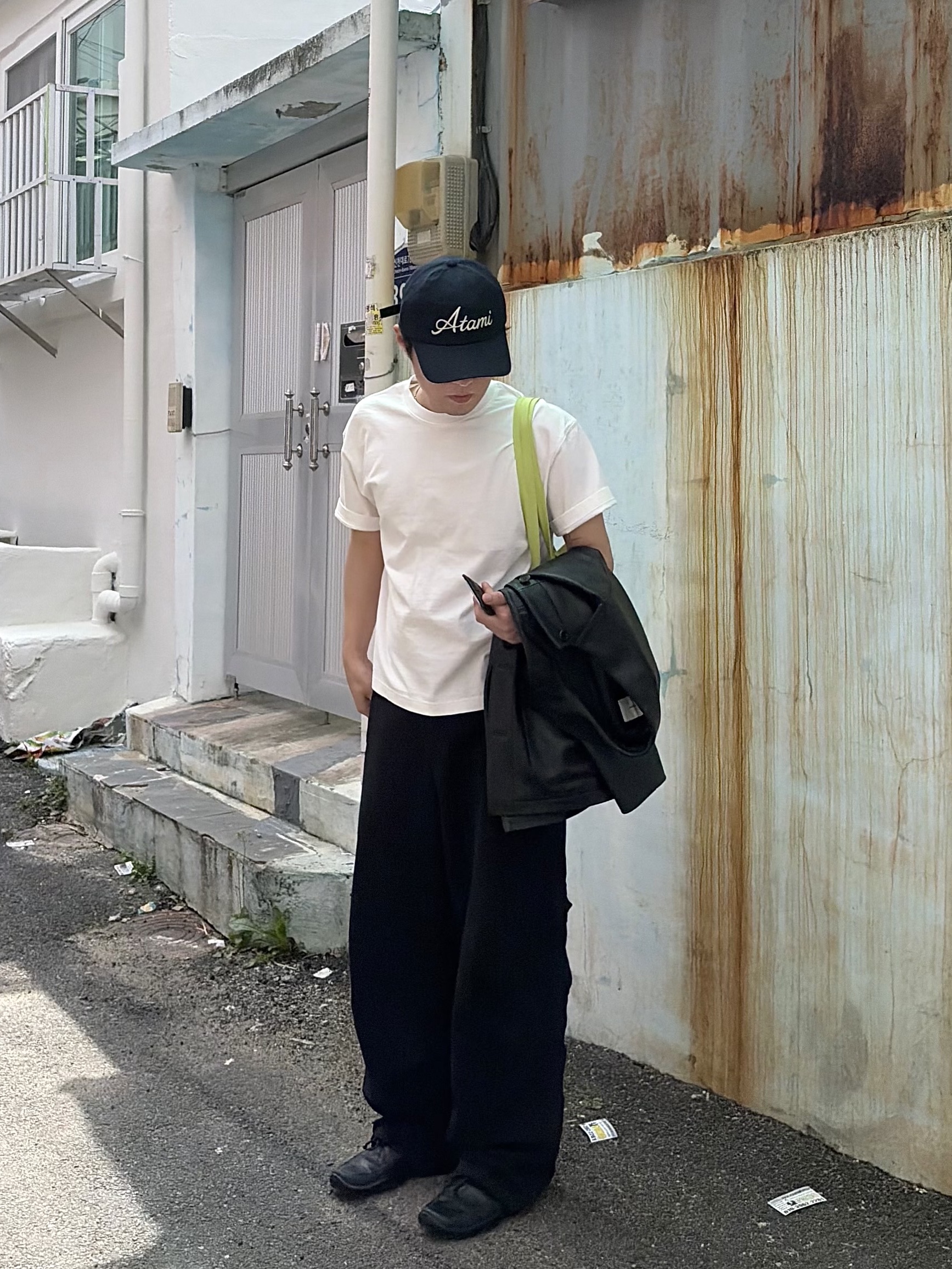 noun Washed Cargo Pants Black 착용 스타일 - 3