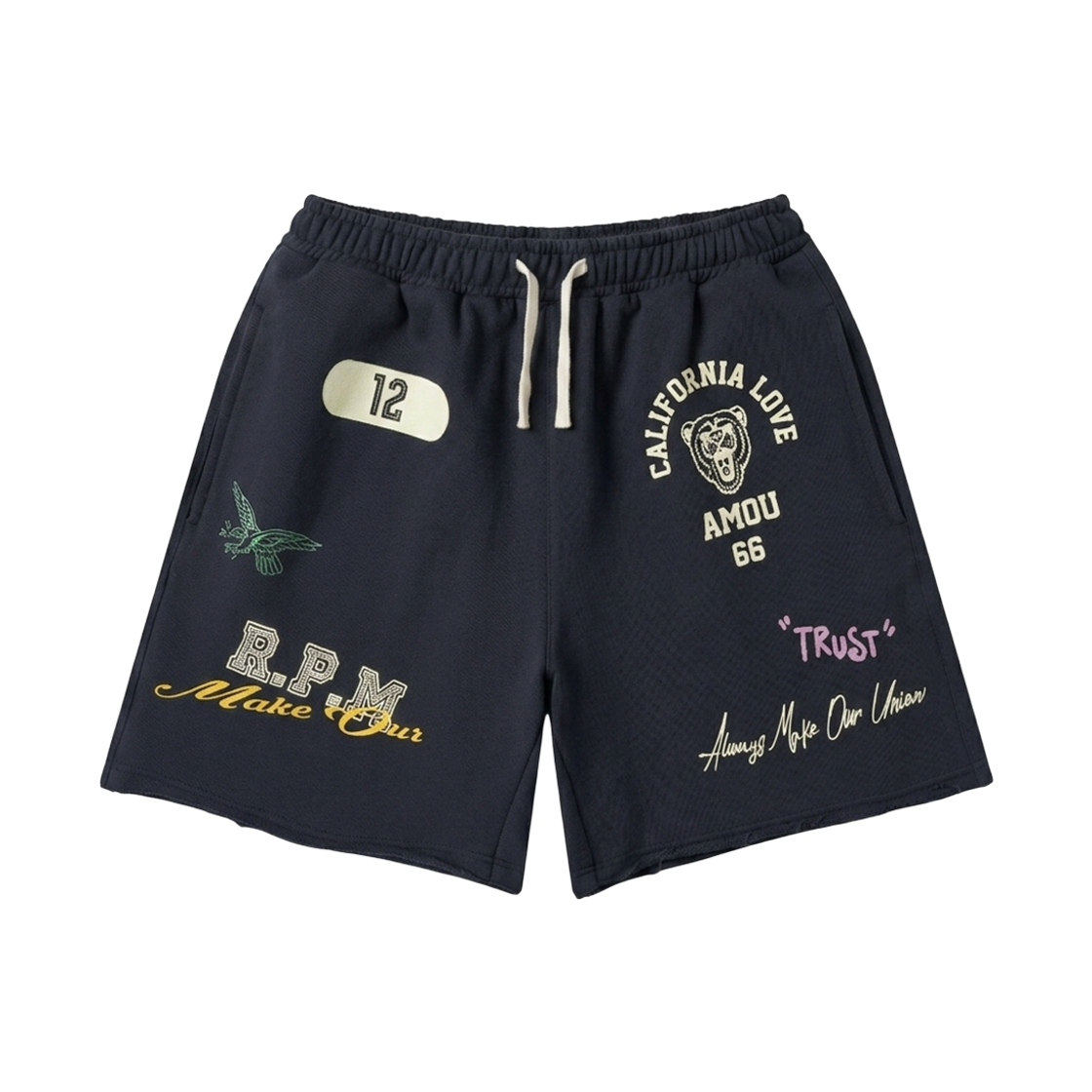 [KREAM 단독] 아모우 켈리 숏츠 네이비([KREAM 단독] AMOU Cali Shorts Navy)