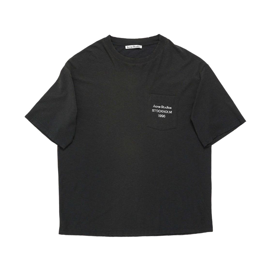 아크네 스튜디오 로고 포켓 티셔츠 페이디드 블랙(Acne Studios Logo Pocket T-Shirt Faded Black) - 1