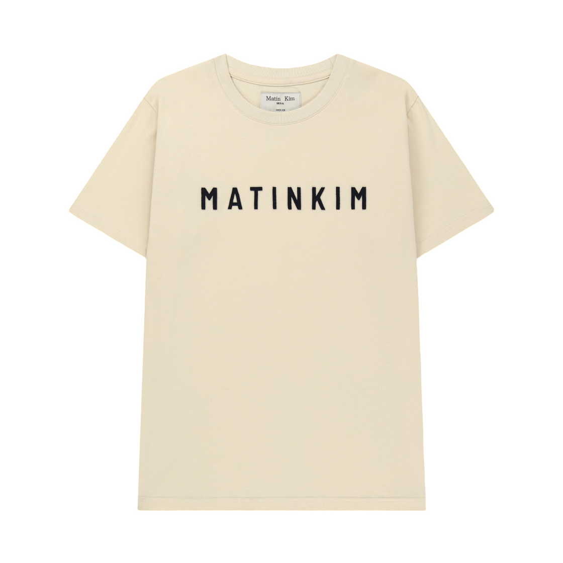 MK2634TS022MCR (W) Matin Kim Applique Felt Logo Top In Cream