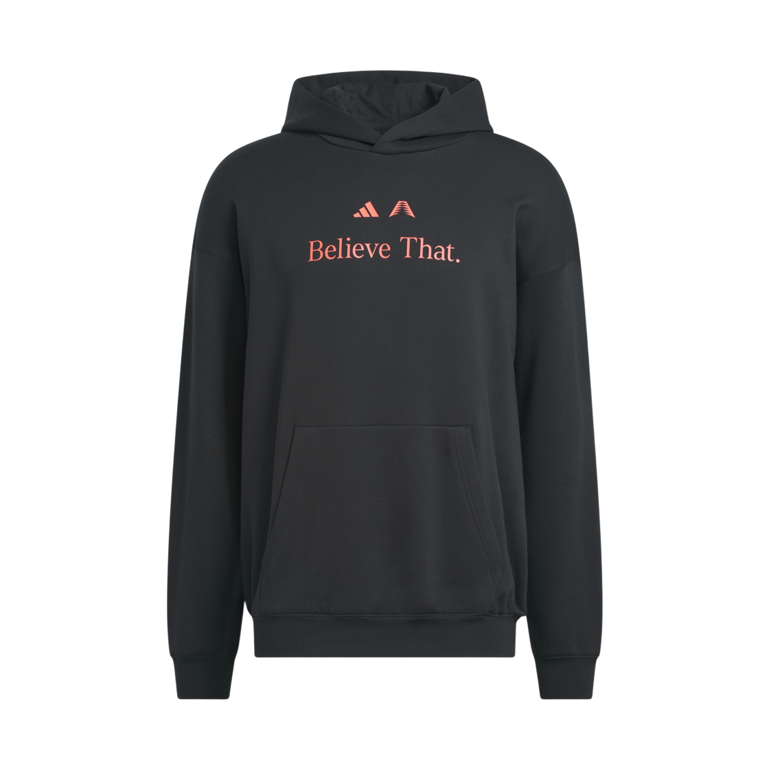 JW2926 Adidas Anthony Edwards Believe That Hoodie Black Solar Red - KR Sizing