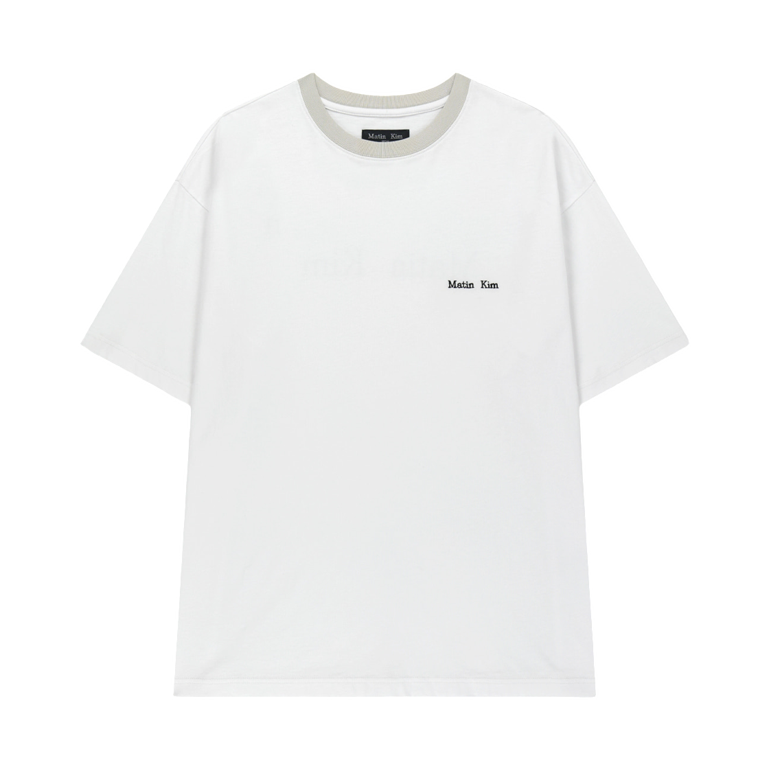 MK2634TS510HWH Matin Kim Tonal Rib Back Logo Top In White