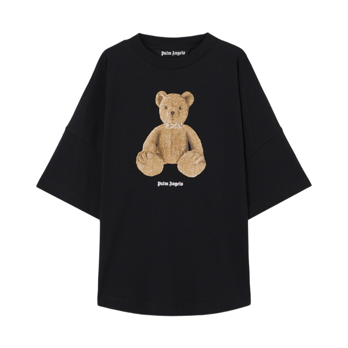 팜엔젤스 베어 오버 티셔츠 - 블랙 브라운(Palm Angels Bear Over Tee - Black Brown) - 1