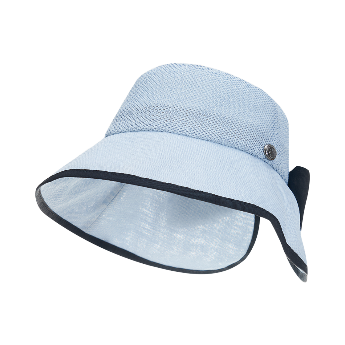 올인컴플리트 리본 페이퍼 와이드 버킷햇 스카이 블루(Allincomplete Ribbon Paper Wide Bucket Hat Sky Blue)