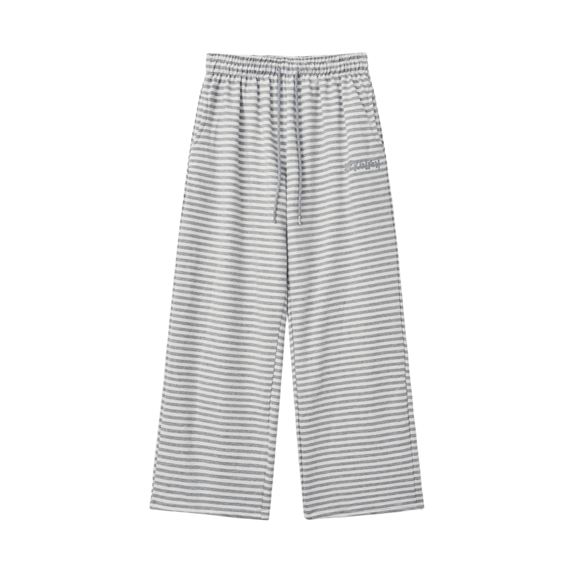 슬릭글로우 스트라이프 레터링 스웨트 팬츠 그레이(SLEEKGLOW  Stripe Lettering Sweatpants Gray) - 1