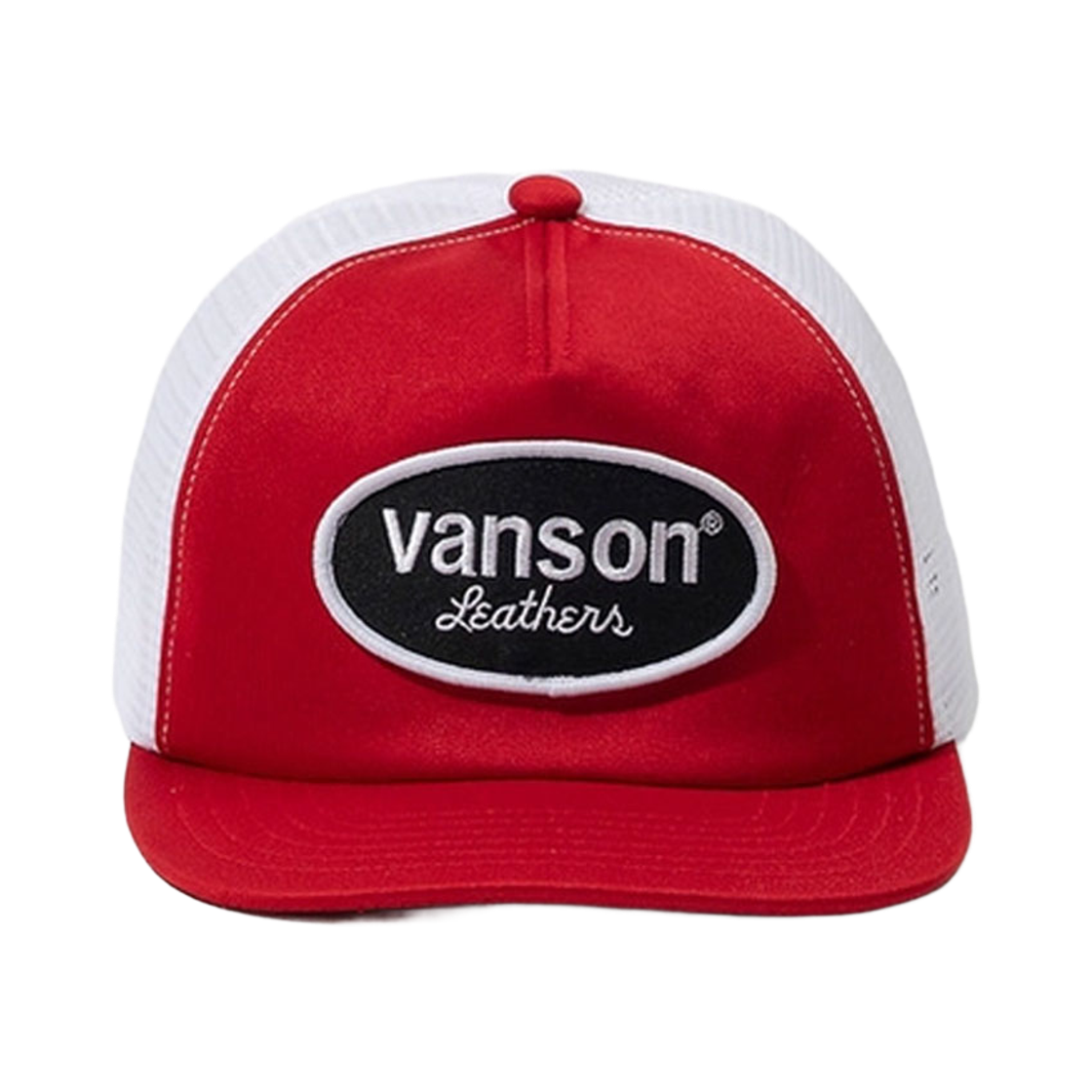 벤슨 레더 오발 로고 빈티지 메쉬캡 / 레드&화이트(Vanson Leathers Oval Logo Vintage Mesh Cap / Red & White)