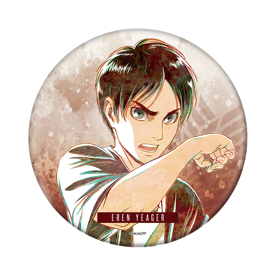 애니모어 진격의 거인 엘런 Ani-Art 제1탄 BIG 캔 뱃지(Animore Attack on Titan Eren Ani Art First Series Big Can Badge)