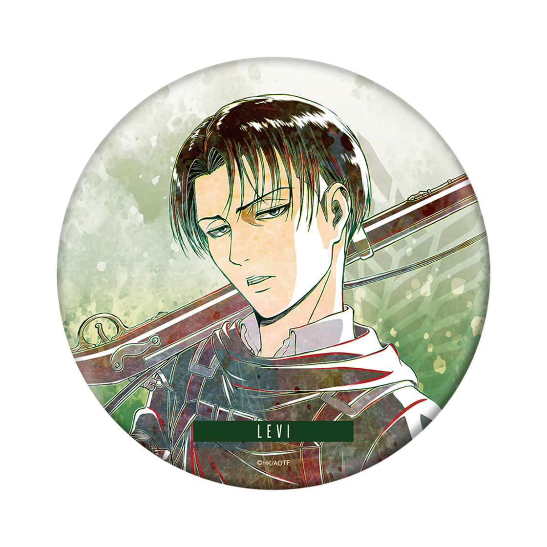 애니모어 진격의 거인 리바이 Ani-Art 제1탄 BIG 캔 뱃지(Animore Attack on Titan Levi Ani Art First Series Big Can Badge)