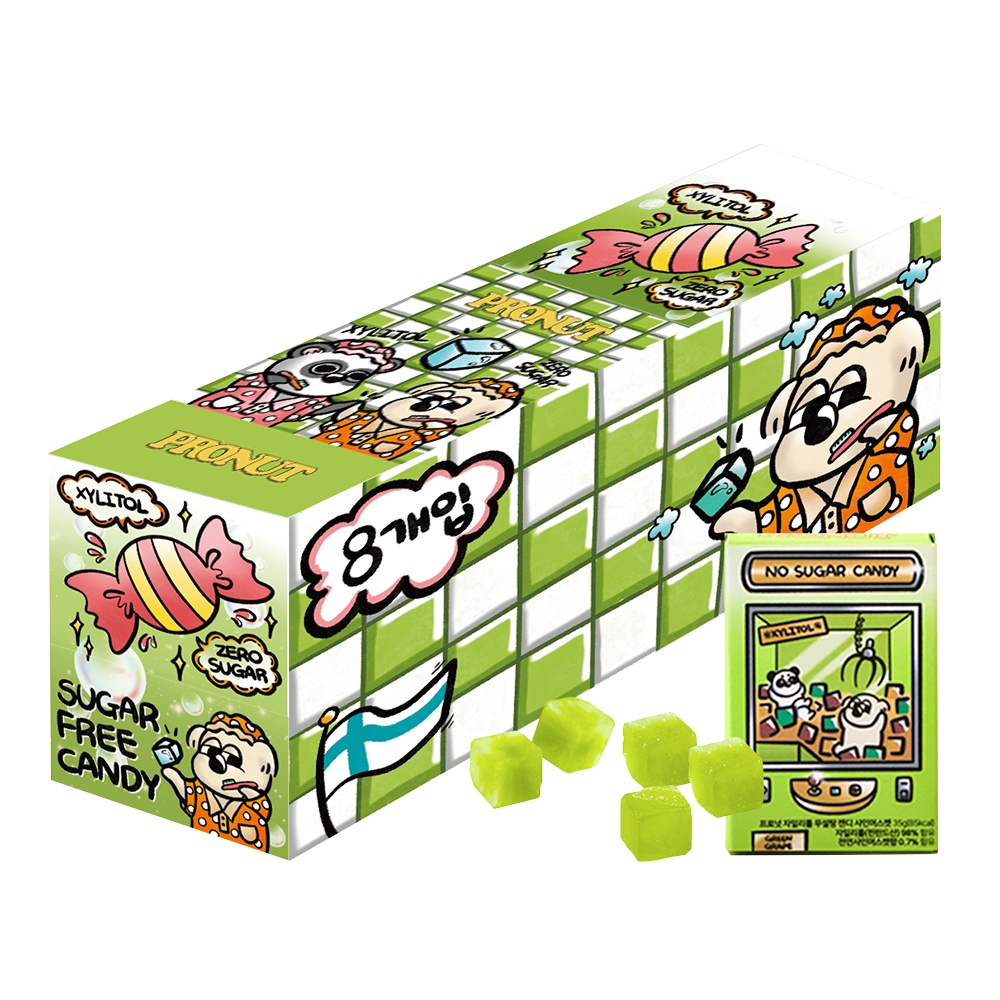 프로넛 무설탕 자일리톨 캔디 샤인머스켓 8개입(PRONUT Sugar-Free Xylitol Candy Shine-Muscat 8pack)