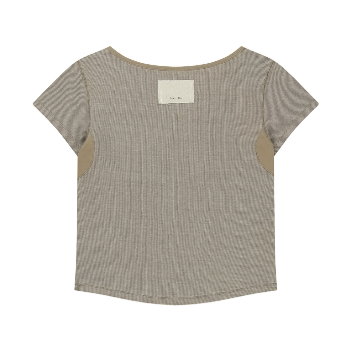 (W) 마뗑킴 포켓 포인트 슬림 핏 탑 베이지((W) Matin Kim Pocket Point Slim Fit Top In Beige) - 2