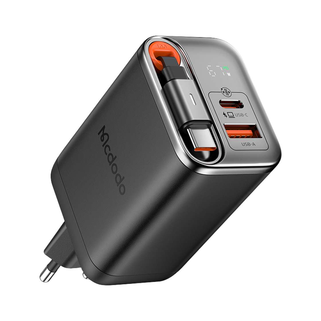 맥도도 GaN 67W C타입 케이블 일체형 초고속 2포트 멀티충전기 CH645(Mcdodo 67W GaN SuperFast Multi Charger with Retractable Cable CH645) - 2