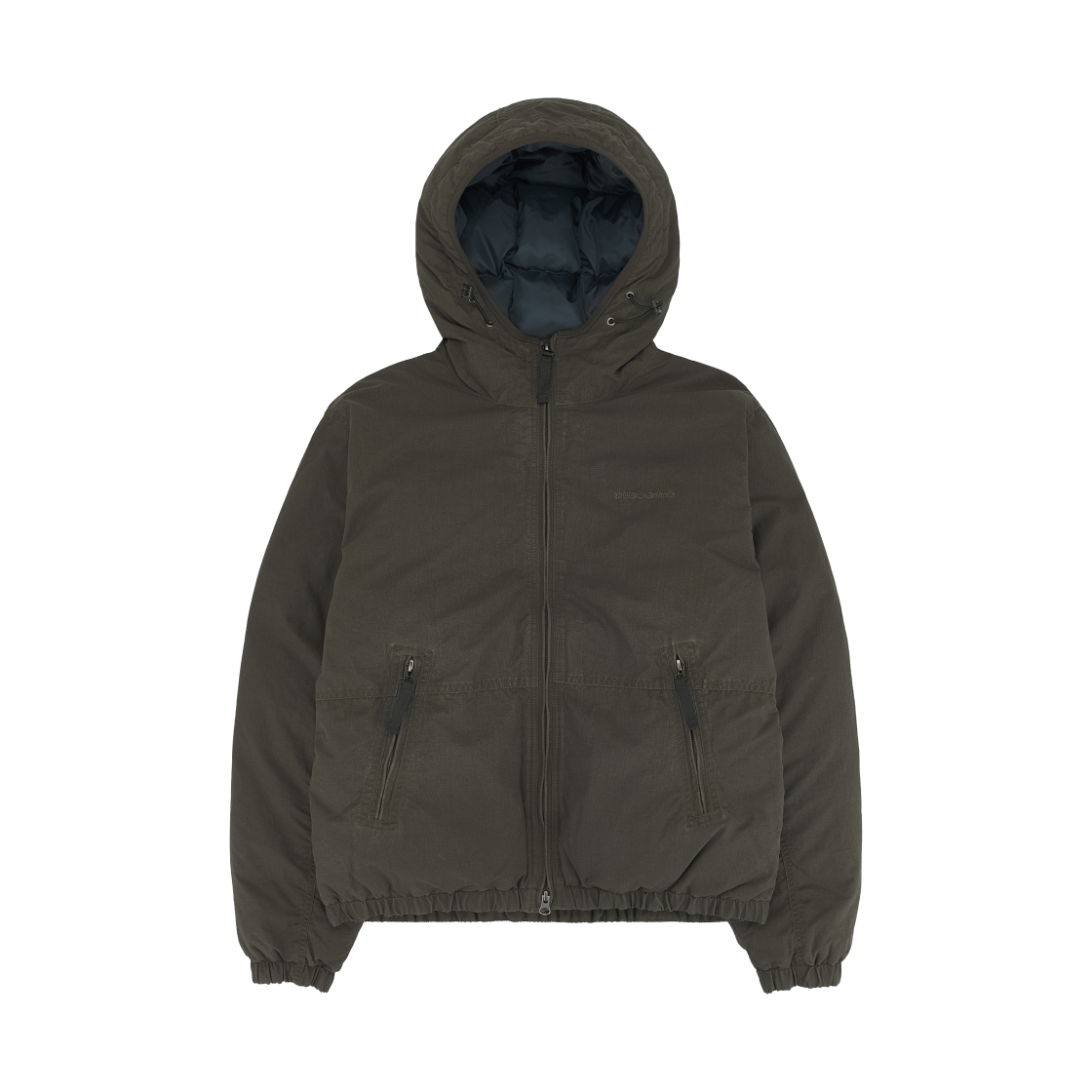 디스이즈네버댓 워시드 다운 푸퍼 자켓 올리브 브라운(thisisneverthat Washed Down Puffer Jacket Olive Brown)