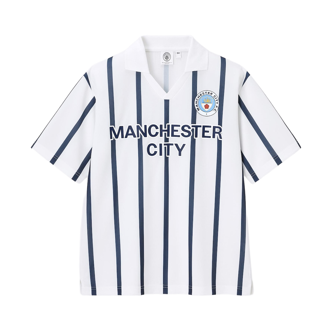 GU x 맨체스터 시티 풋볼 클럽 게임 셔츠 1 화이트 (논 마킹 버전)(GU x Manchester City Football Club Game Shirt 1 White (Non Marking Ver.))