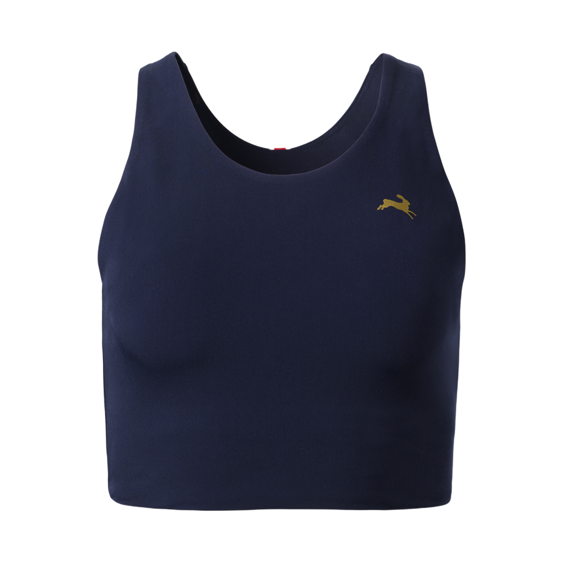 (W) 트랙스미스 턴오버 크롭 탑 네이비((W) Tracksmith Turnover Crop Top Navy)