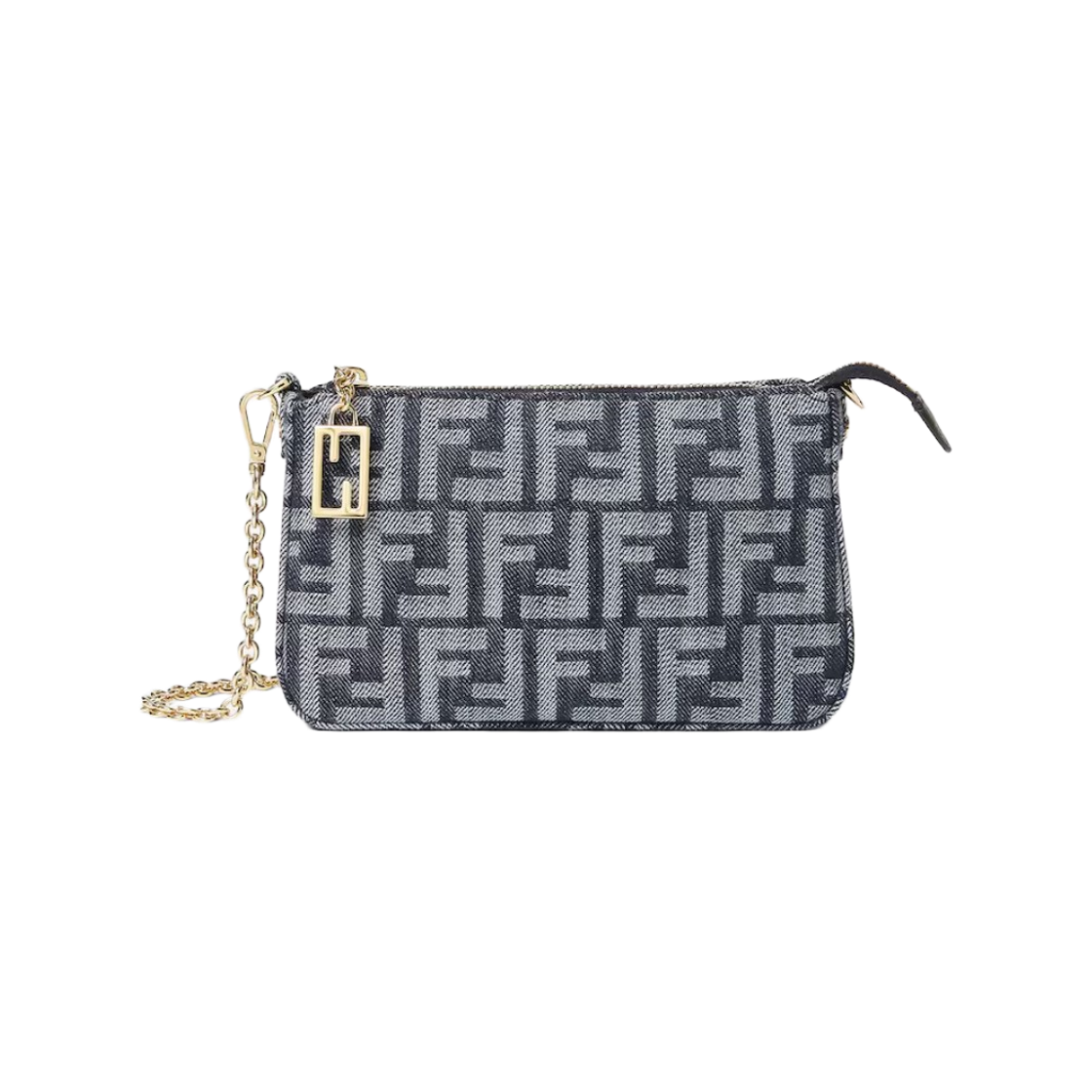 펜디 바게트 FF 자카드 파우치 블루(Fendi Baguette FF Jacquard Pouch Blue)