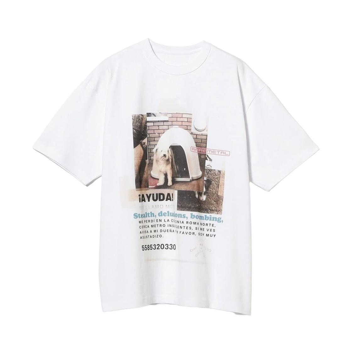 75-08-1472-146 Beams T x Raremetal Short-Sleeve T-Shirt White