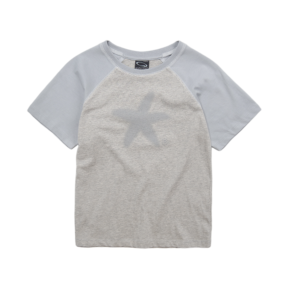리오므 스타피쉬 스트라이프 래글런 티셔츠 그레이(Riomeu Starfish Stripe Raglan T-shirt Gray)