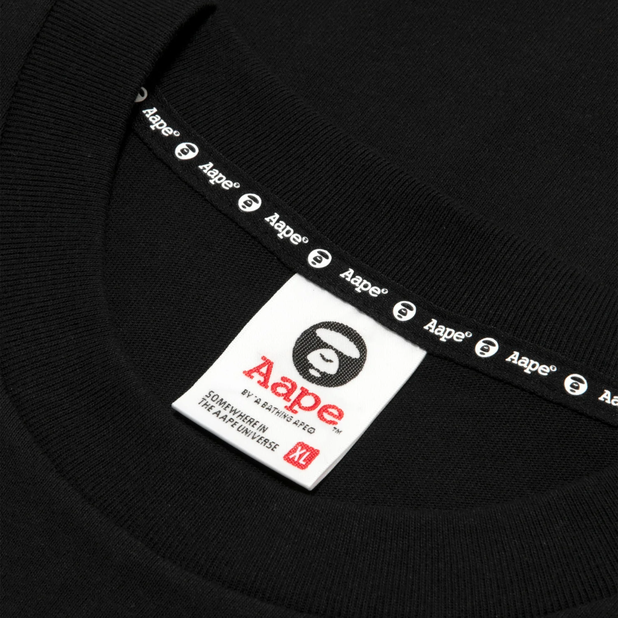 에이프 베이직 유니버스 그래픽 티 블랙 - 26SS(AAPE Basic Universe Graphic Tee Black - 26SS) - 5